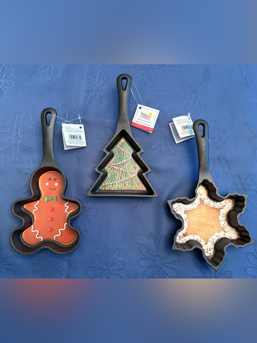 Makery Mini Cast Iron Pan Set 3-Piece Mini Cast Iron